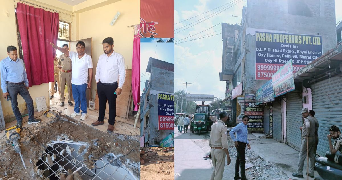 राजीव कॉलोनी में अवैध निर्माण पर चला GDA बुलडोज़र 5 GDA