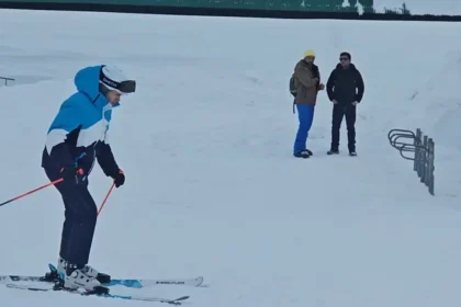 Omar Abdullah Gulmarg Skiing