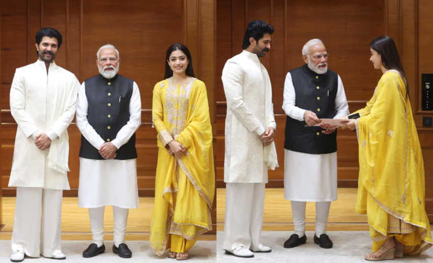 Vijay-Rashmika meet PM Modi