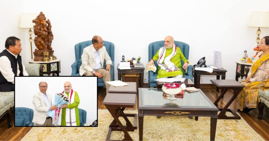 Manipur CM Meets Amit Shah