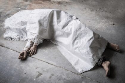 dead body barefoot asian woman 600nw 2027527643