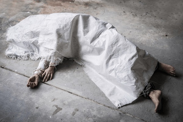 dead body barefoot asian woman 600nw 2027527643