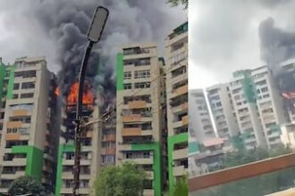 Ghaziabad Fire News: Massive fire breaks out in Indirapuram's high-rise society, smoke terrifies residents, rescue operation underway