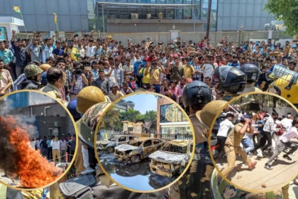 Noida Workers Protest Damage