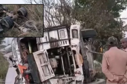 Hapur bus truck accident