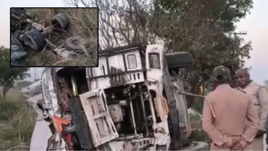 Hapur bus truck accident
