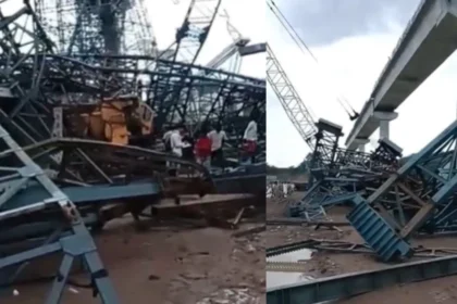 Hamirpur Bridge Collapse: Rescue and relief work after the bridge collapse in Hamirpur.
