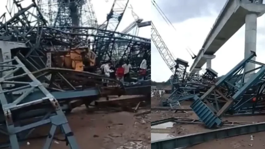 Hamirpur Bridge Collapse: Rescue and relief work after the bridge collapse in Hamirpur.