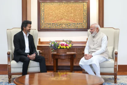 Thalapathy Vijay PM Modi Meeting: Thalapathy Vijay arrives in Delhi for first meeting with PM Modi after becoming CM