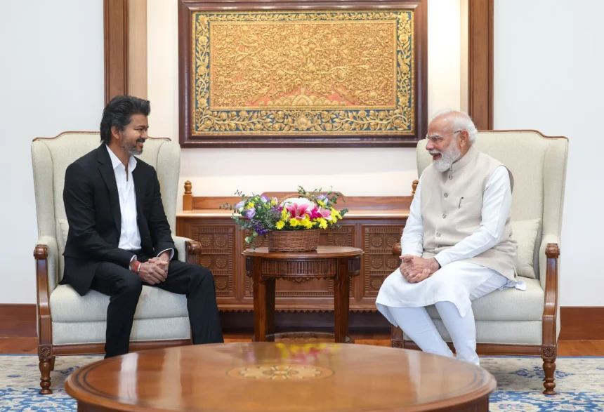 Thalapathy Vijay PM Modi Meeting: Thalapathy Vijay arrives in Delhi for first meeting with PM Modi after becoming CM