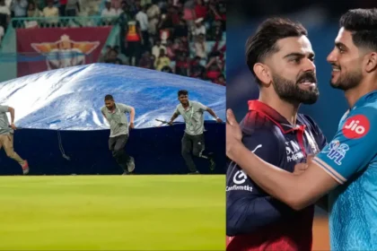 IPL Final Weather Rules : Dark clouds over Narendra Modi Stadium before IPL 2026 Final between RCB and Gujarat Titans.