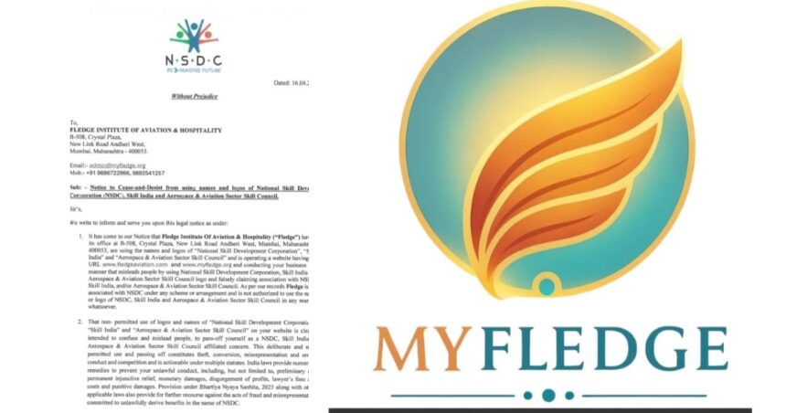 NSDC legal notice Myfledge