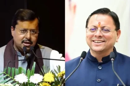 UCC in Uttarakhand: BJP national president Nitin Naveen with CM Dhami during Uttarakhand meeting discussing and 2027 election strategy.