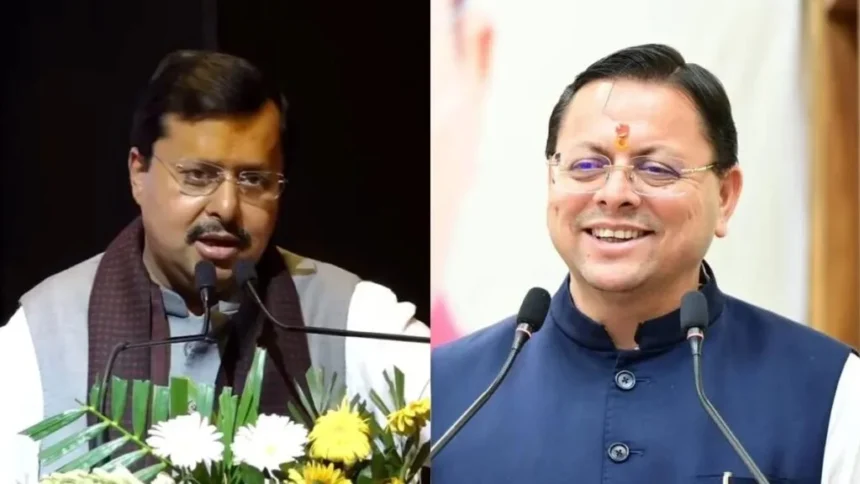 UCC in Uttarakhand: BJP national president Nitin Naveen with CM Dhami during Uttarakhand meeting discussing and 2027 election strategy.