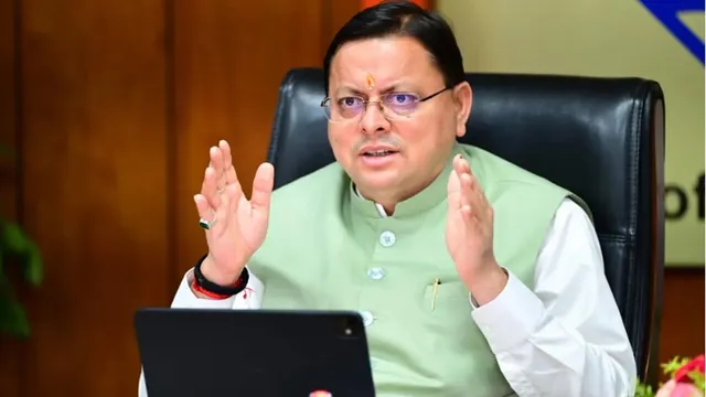 Dhami Government 5 Years: Chief Minister Pushkar Singh Dhami addressing a public gathering as Uttarakhand announces a 7-day Seva Saptah to mark Dhami Government 5 Years.
