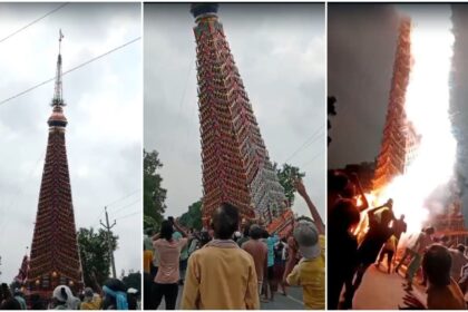 Etah Tazia Accident: Major accident during Muharram procession in Etah! Tazia hits high-tension line; youth's death casts a pall of gloom.