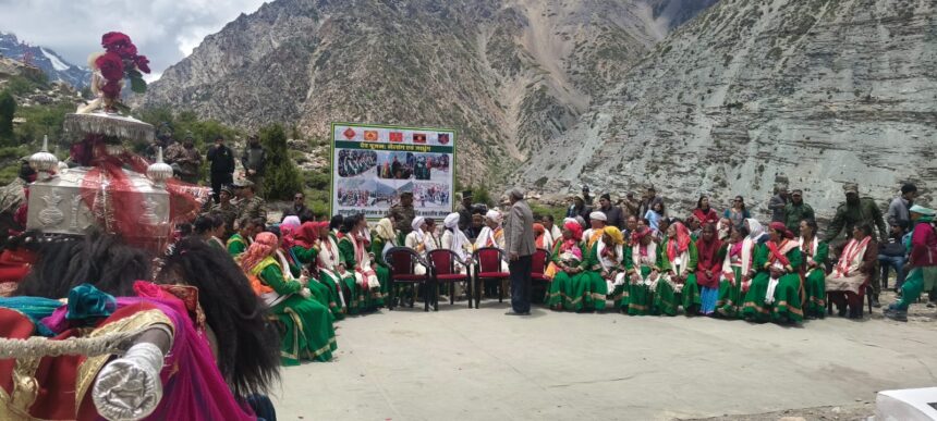 Jadung Village Revival: Members of the Jadh community performing traditional Pandav dance and religious rituals in Jadung village near the India-China border
