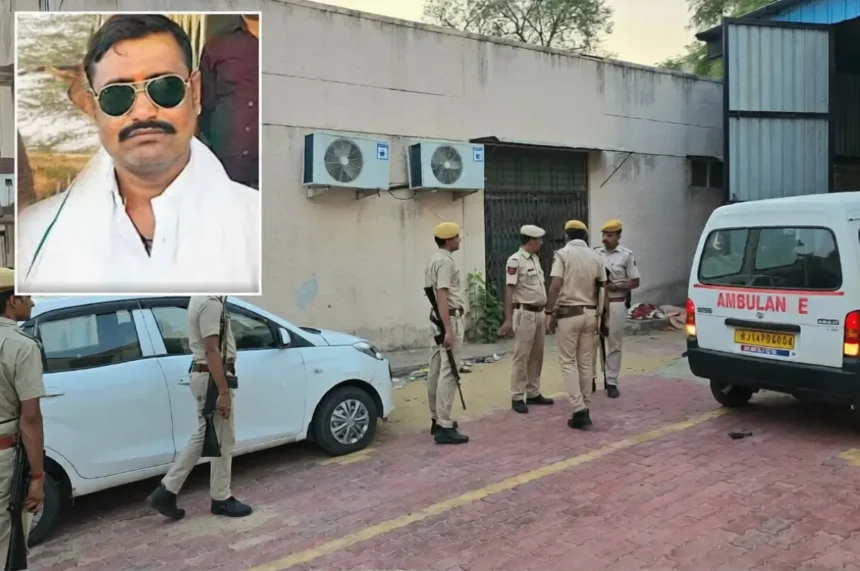 Jagan Gurjar Murder Case: Police and officials outside Ajmer High Security Jail after the Jagan Gurjar Murder Case, where the notorious dacoit was killed inside the prison.