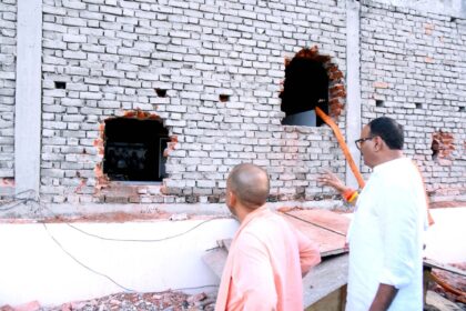 Lucknow Fire Tragedy: Fire-damaged coaching centre building in Aliganj, Lucknow, where 15 people died in a major fire incident.