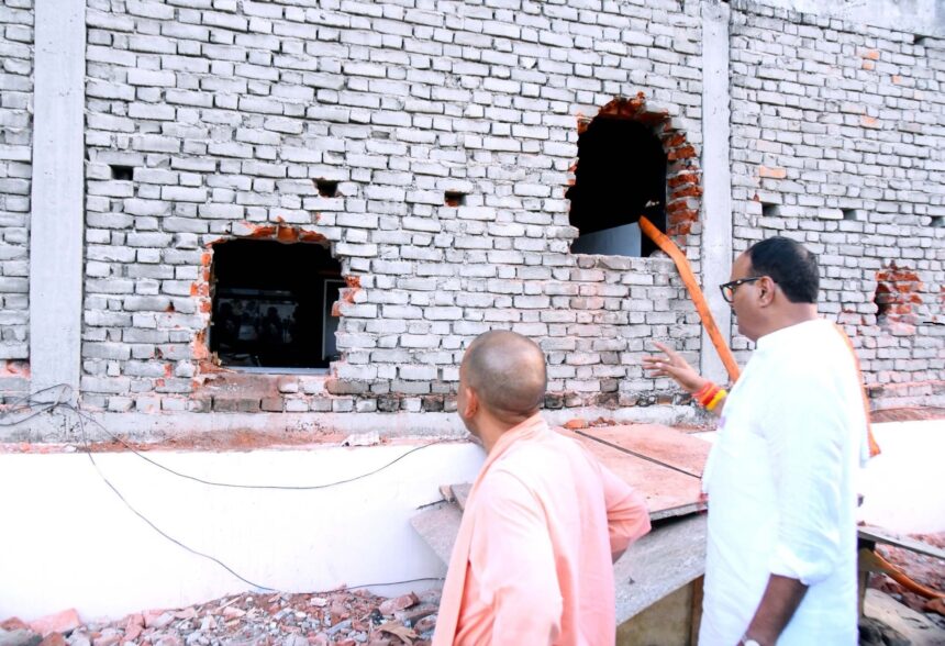 Lucknow Fire Tragedy: Fire-damaged coaching centre building in Aliganj, Lucknow, where 15 people died in a major fire incident.
