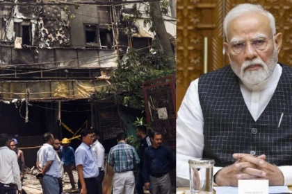 Malviya Nagar Fire Tragedy: Rescue teams operating at the site of the Malviya Nagar Fire Tragedy in Delhi after a massive restaurant fire.