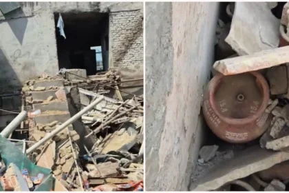 Mukundpur Building Collapse: Rescue teams and local residents search through the debris of a collapsed building in Mukundpur, Delhi, after a suspected LPG cylinder blast injured several people.