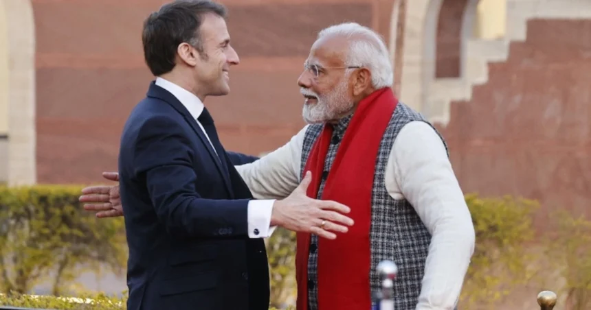 PM Modi Paris Visit 2026: Prime Minister Narendra Modi receives a warm welcome from the Indian diaspora in Paris during PM Modi Paris Visit 2026 ahead of VivaTech and Macron meeting.