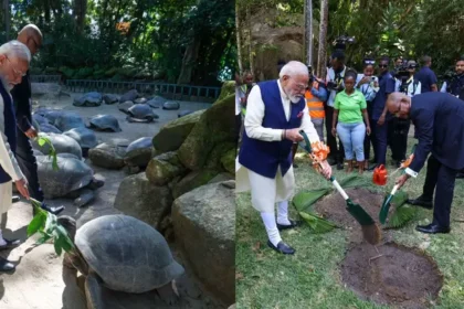 PM Modi's Seychelles Visit: PM Modi's special visit to Seychelles; meeting with a 194-year-old tortoise.