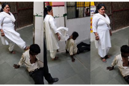 Raebareli News: Humanity shamed at the hospital! Female staff member kicks and beats a mentally challenged young man; video goes viral.