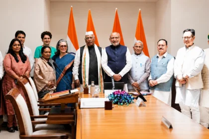 Rajya Sabha Oath Ceremony 2026: Mallikarjun Kharge and newly elected Rajya Sabha MPs taking oath during Rajya Sabha Oath Ceremony 2026