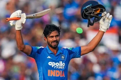 Ruturaj Gaikwad Century: Ruturaj Gaikwad celebrates his century during India A vs Sri Lanka A match in Tri-Nation A Series 2026