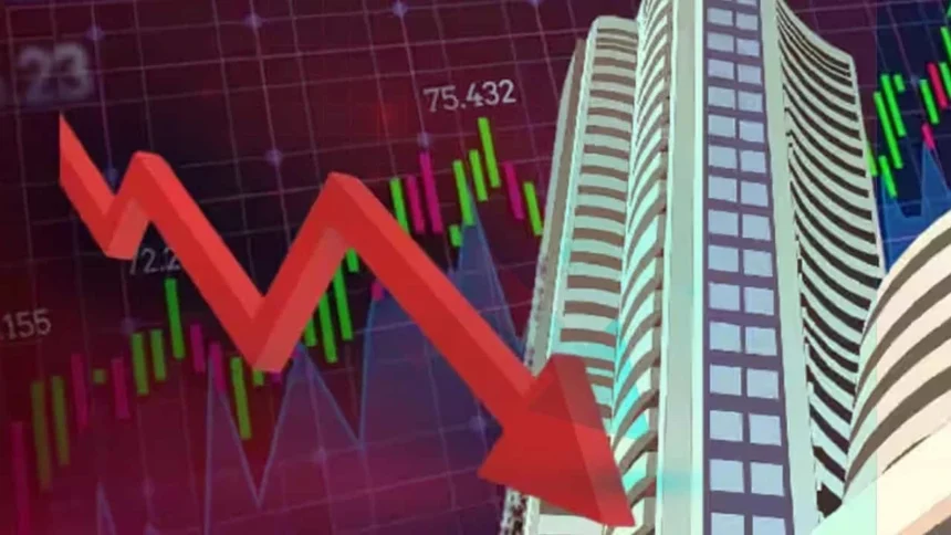 Stock Market Crash: Stock Market Crash showing Sensex Nifty decline and sharp fall in IT stocks on Indian stock market trading screen