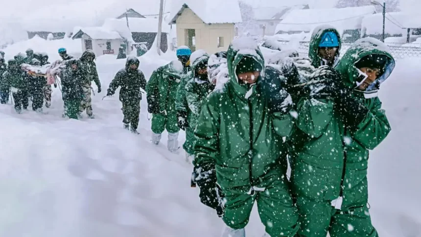 Uttarakhand Avalanche Incident: Mountaineers trekking near Traill’s Pass in Uttarakhand moments after a massive avalanche.