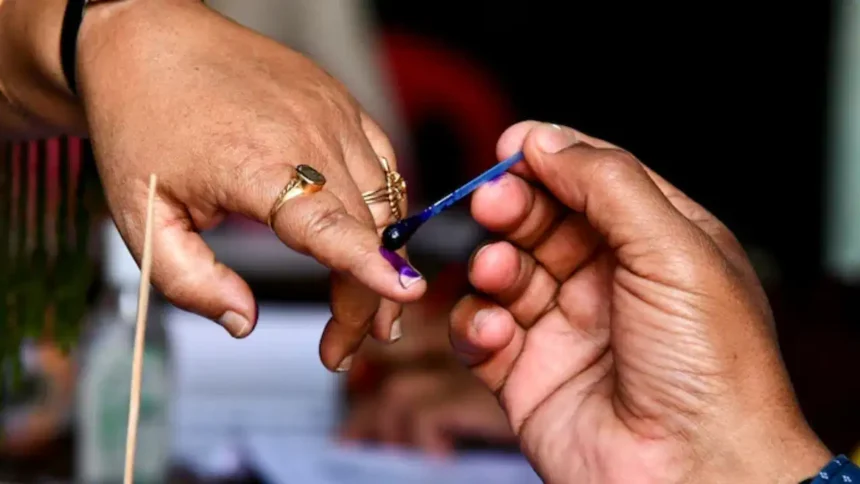 Uttarakhand Nikay Chunav 2026: Voters standing in queues during polling in Narendra Nagar, Garhinegi and Pati urban bodies