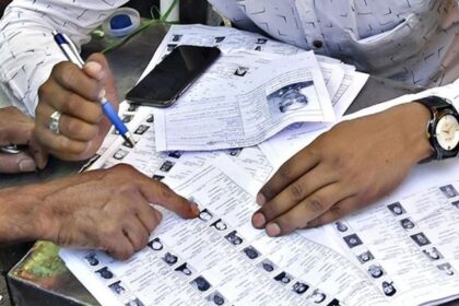 Uttarakhand SIR Campaign: Booth Level Officers distributing voter enumeration forms for electoral roll verification and voter list revision across the state.