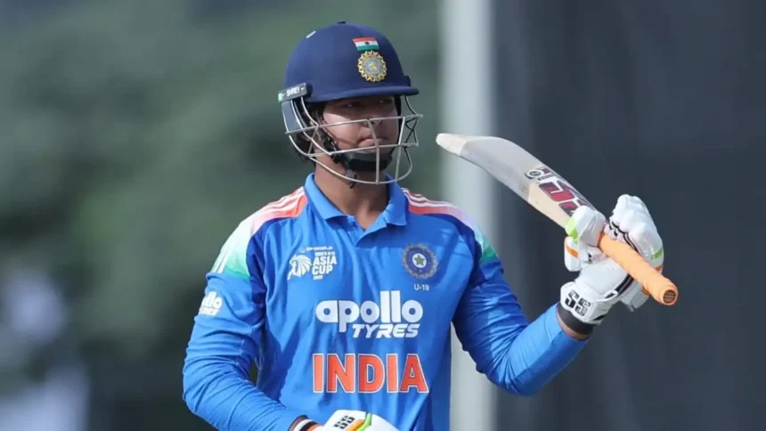Vaibhav Suryavanshi Final Knock: Vaibhav Suryavanshi celebrating after scoring 94 runs off 29 balls in the India A vs Sri Lanka A Tri-Series Final.