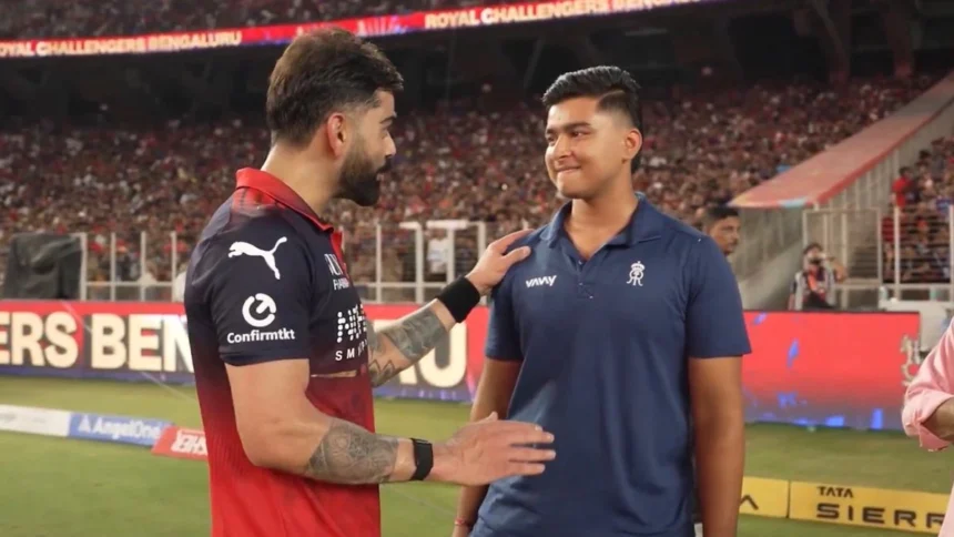 Vaibhav Suryavanshi Meets Kohli: Vaibhav Suryavanshi talking with Virat Kohli after IPL 2026 final match