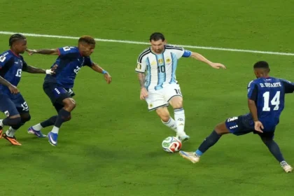 FIFA World Cup 2026: Lionel Messi celebrates after Argentina's 3-2 victory over Cape Verde in the FIFA World Cup 2026 Round of 32 match.