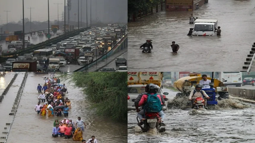 IMD Rain Alert: Rain brings Delhi-NCR to a standstill, roads turn into ponds... Massive traffic jams from Noida to Gurugram.