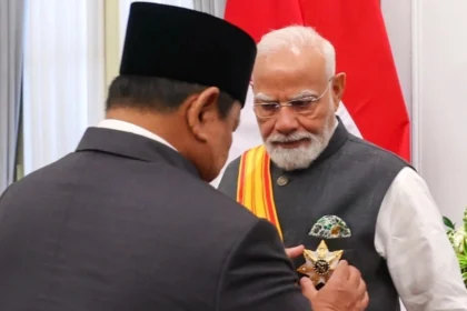 PM Modi Indonesia Highest Honor: Prime Minister Narendra Modi receiving Indonesia's highest honor Bintang Adipurna Medal from President Prabowo Subianto in Jakarta