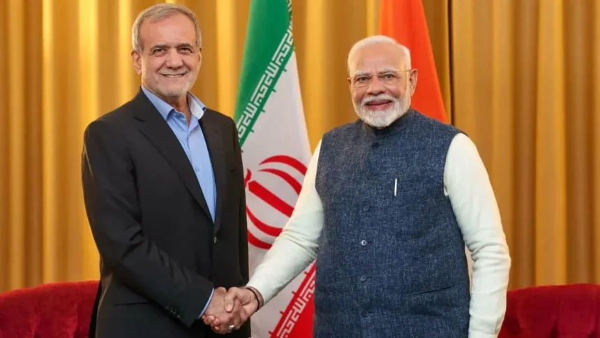 PM Modi Iran President Call: PM Modi speaking with Iranian President Masoud Pezeshkian over phone discussing ceasefire, Hormuz Strait and West Asia peace.