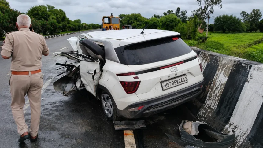atiq ahmed son aban road accident