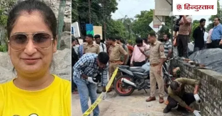 गोमती नगर डबल मर्डर की घटनास्थल पर पुलिस जांच