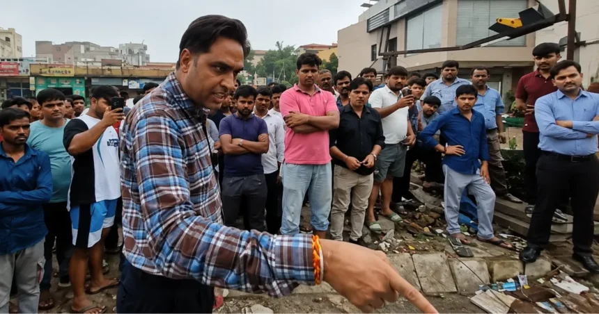 गुरुग्राम अतिक्रमण अभियान, साइबर सिटी में डीटीपी टीम की कार्रवाई
