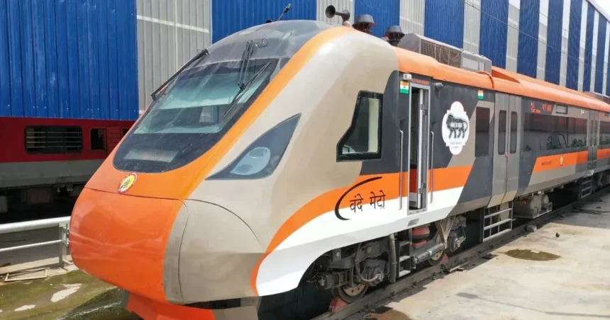 रक्षाबंधन पर नमो भारत ट्रेन दिल्ली-मेरठ कॉरिडोर पर दौड़ती हुई